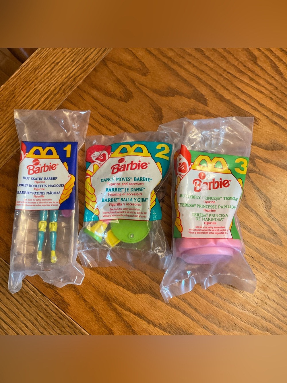 Vintage 1994 McDonald’s Happy Meal Barbie Toys, (Lot of 3), Factory Sealed
